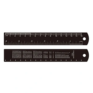 12inch /6inch 30cm/15cm Straight laser etched black Stainless steel/aluminum metal ruler