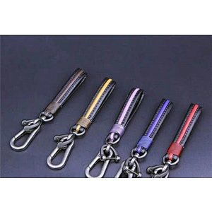 Promote gifts high-grade business metal leather key rings for customized key rings