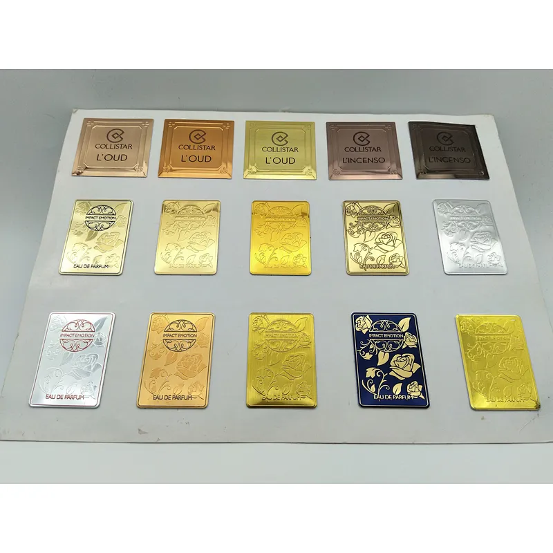 Custom Perfume label metal printing logo stickers