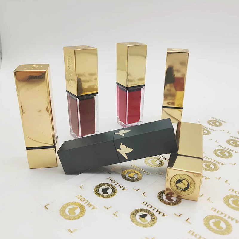 Custom Printing High Quality Lipstick Lipgloss Lip Balm Tubes Bottle packing Label Stickers