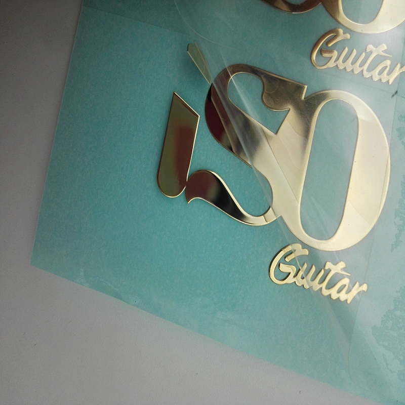 custom thin metal letters transferable logo sticker for electric appliance