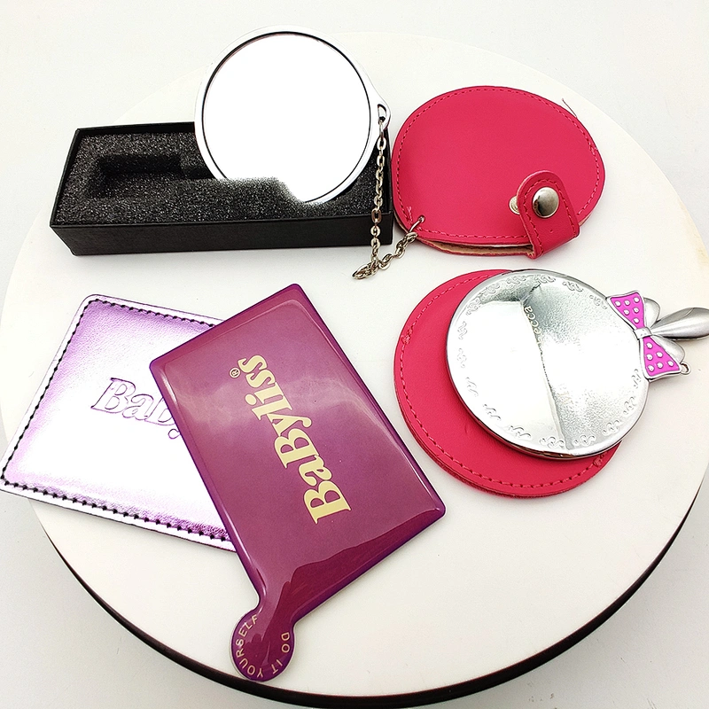 custom high quality handy make up personalized handheld mirror cosmetic