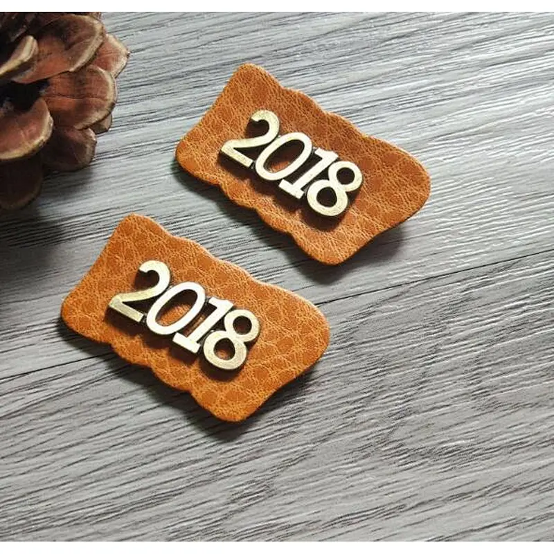 custom garment private printed metal pu leather clothing emboss label