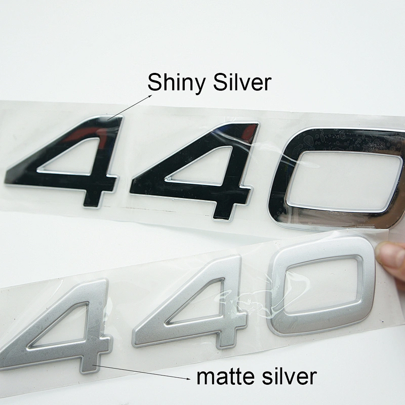 Custom Car Chrome Plastic letter 3D Number Emblem Sticker