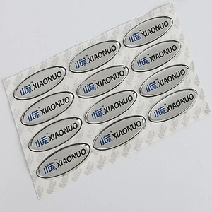 Customized cheap transparent epoxy resin table top  independently designed logo resin stickers
