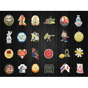 Custom Hard Epoxy Badge Holder Logo Soft enamel Lapel Pin metal suit coat pin
