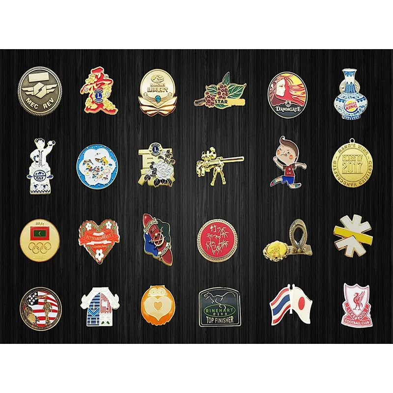 Custom Hard Epoxy Badge Holder Logo Soft enamel Lapel Pin metal suit coat pin
