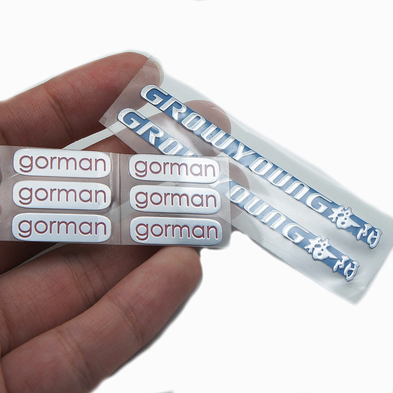 Small Custom Decals Made Stickers Logo 3D Metal Nickel Appliance Home Private Label Nameplate