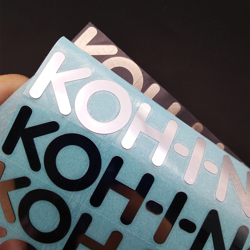 custom thin gold/silver 3d metal plate transfer adhesive electroforming car/hangbag nickel logo label sticker