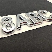 custom Car Emblem 3d Plastic Car Logo abs 3M Adhesive waterproof Chrome sticker for customer label