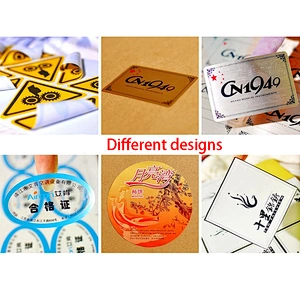 Custom 3d printing product seal vynil/pvc logo removable label stickers