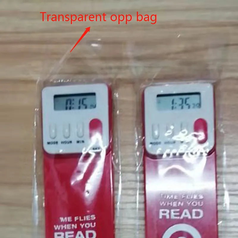 custom made 3d printed ruler shape digital reading timer hard acrylic plastic bookmark clip for book