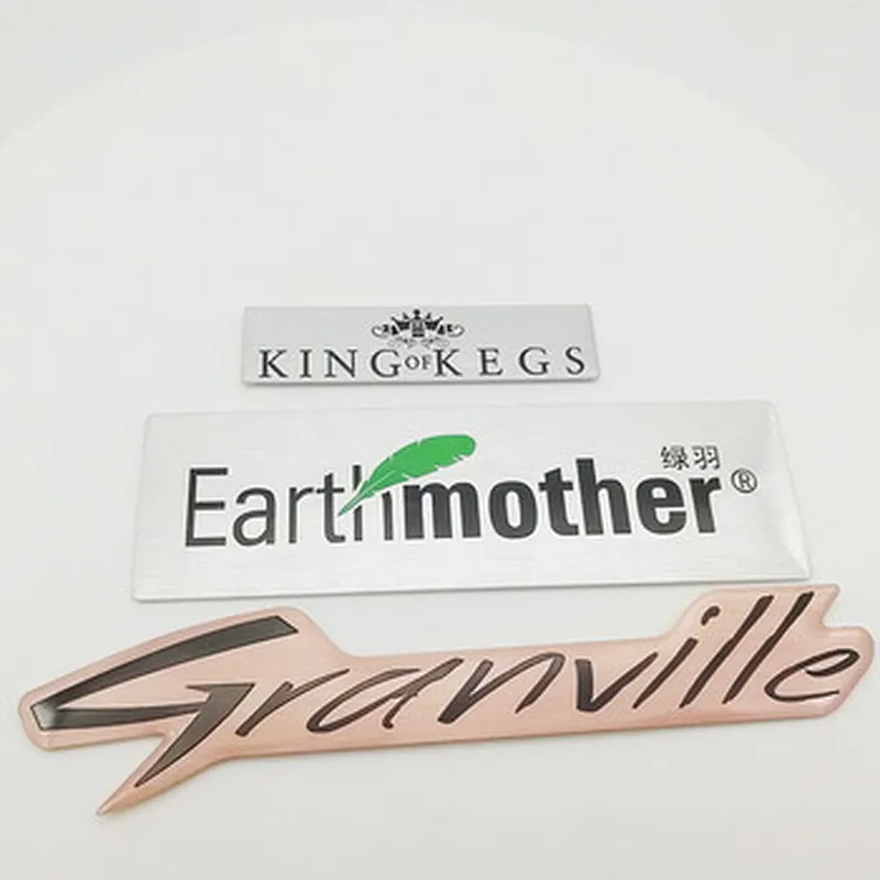 Customized self-adhesive metal Logo, 3m metal aluminum plate for cars