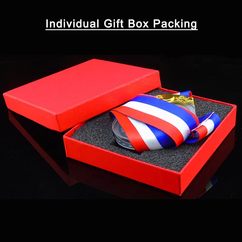 Custom blank Round Mini  Glass metal Award Crystal  Medals& Medallion For Sports Souvenirs Gifts
