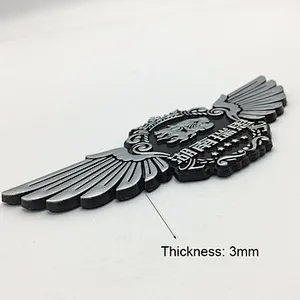 Promote ABS three-dimensional car chrome logo badges for custom stickers