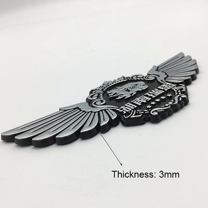 Promote ABS three-dimensional car chrome logo badges for custom stickers