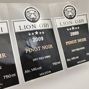 Custom printed stamping embossed metal drum label self-adhesive aluminum foil sticker
