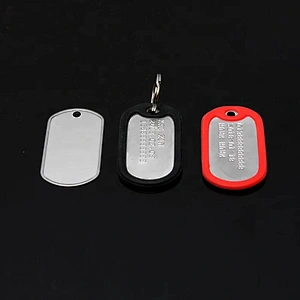 2020 custom fasion popular printing laser anodized polished protection matte blank aluminium brass qr code dog id tag