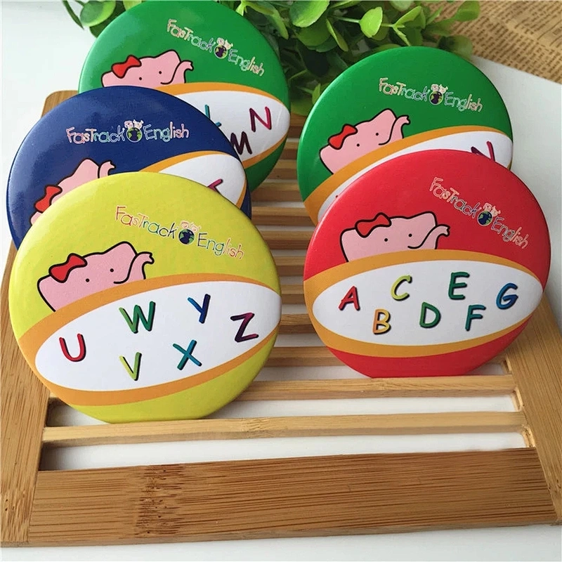 2019 Promotional cartoon gifts decorative metal tinplate badges for decorative labels