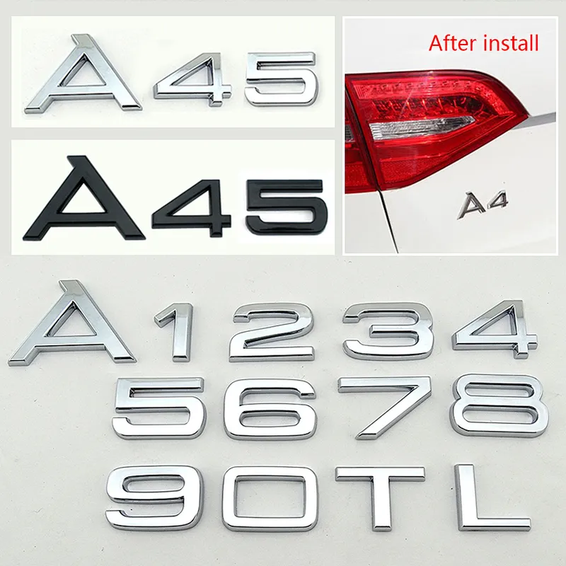 Custom chrome car badges car letter emblem/ custom own logo car 3d letter sticker