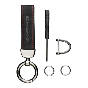 Promote gifts high-grade business metal leather key rings for customized key rings