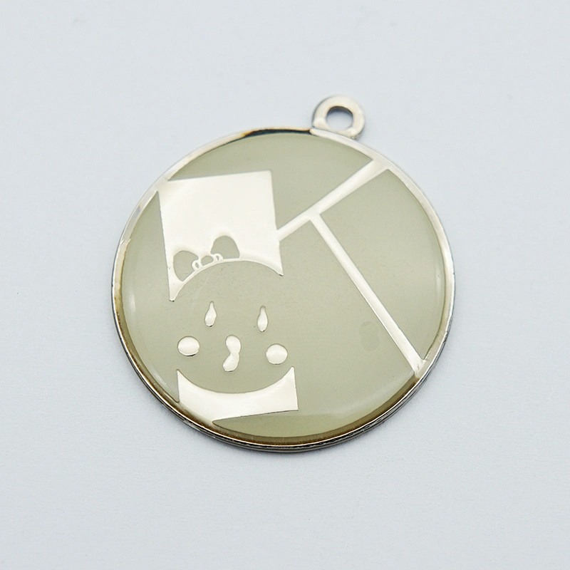 Gold metal plate with custom  embossed/engraved Alloy Round Custom Brand Logo Hang Tag/sticker for Bags