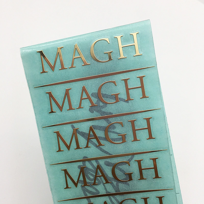 custom thin metal letters transferable logo sticker for electric appliance