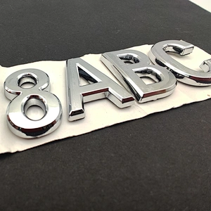 Custom hot selling chrome badge professional car decoration sticker plastic logo nameplate/label
