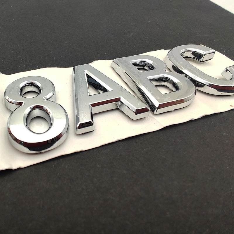 Custom hot selling chrome badge professional car decoration sticker plastic logo nameplate/label