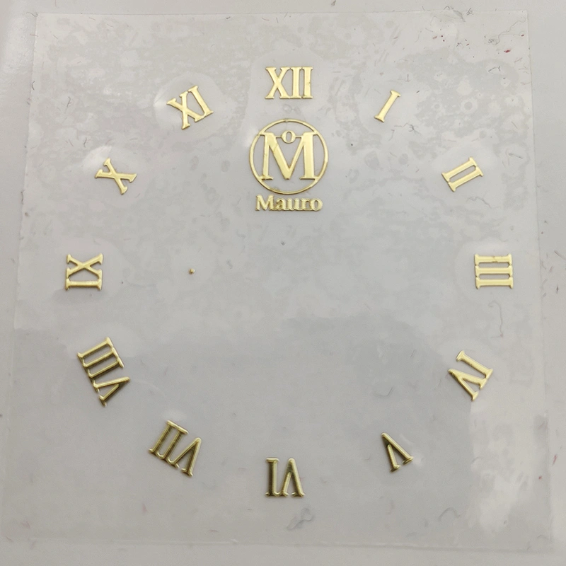 Custom made the best new dial watch 3d nickel metal production round dial label sticker