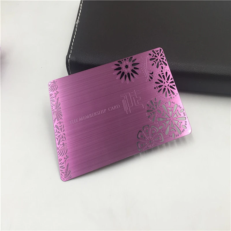 Wholesale cheap custom logo engraved stainless steel metal business card