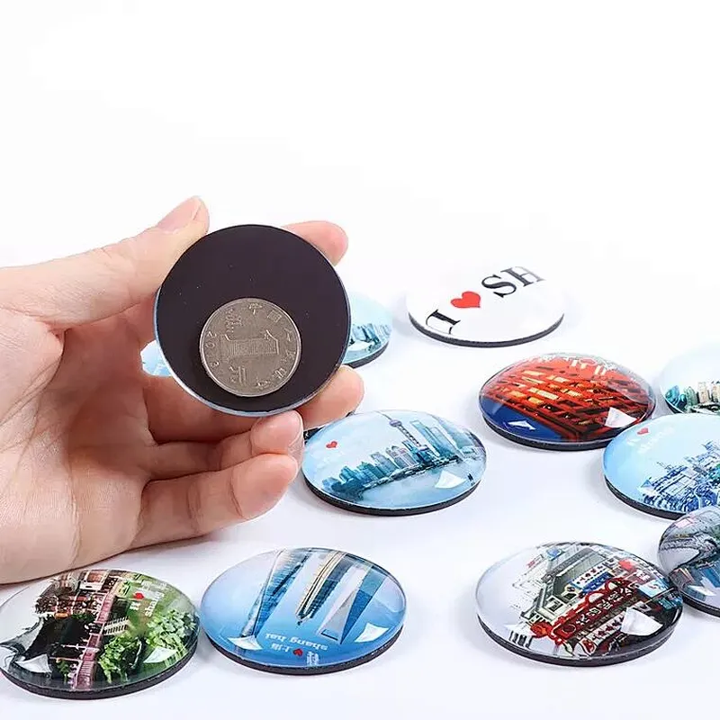 Customized 3D transparent epoxy refrigerator magnetic sticker label for magnetic sticker