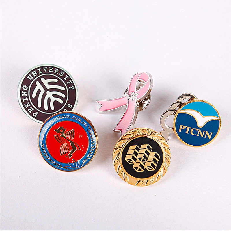 custom metal gold 3d round shape enamel metal lapel pin
