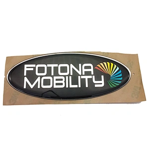 Custom high quality cheap 3D floor paint 3M adhesive clear epoxy resin logo sticker