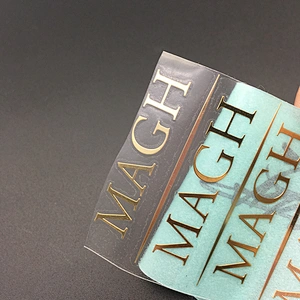 custom thin metal letters transferable logo sticker for electric appliance
