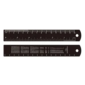 tailors custom 15cm 30cm metal brass black folding stationary right angle stainless steel etch ruler