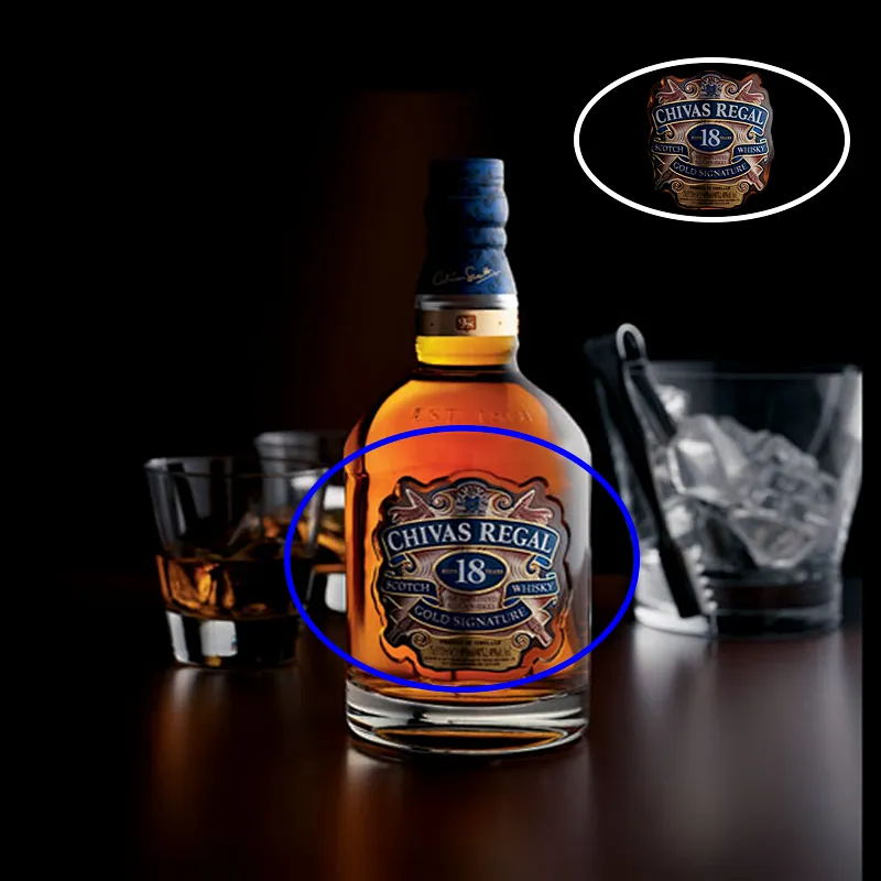 high quality custom design metal nameplate for wine bottle