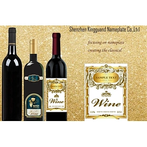 high quality custom design metal nameplate for wine bottle
