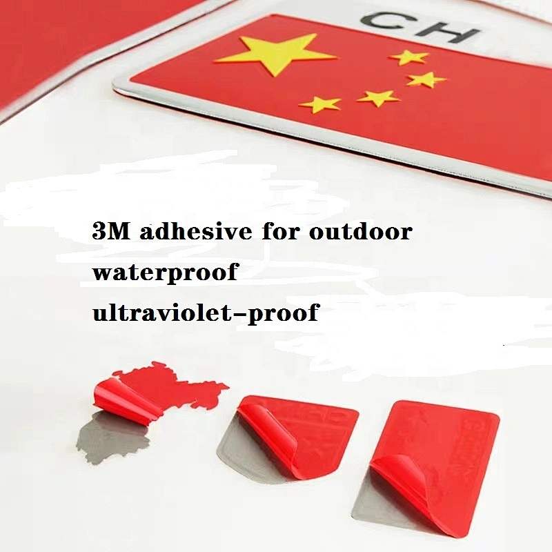Custom logo sticker waterproof auto body car 3m metal sticker/flag sticker/label