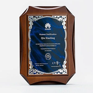 Personalized Customized Logo Printed MDF blank Metal/ Wood Award  Plaque For Certificate Of Authorization