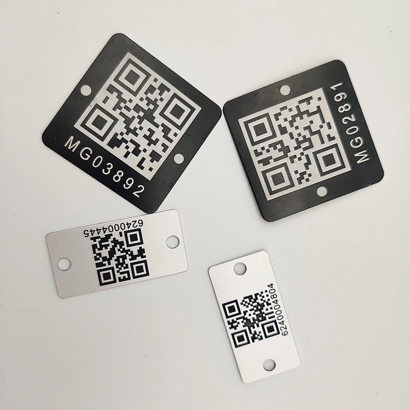making complete print laser aluminum stainless metal packaging tag printer barcode label samples bar code sticker