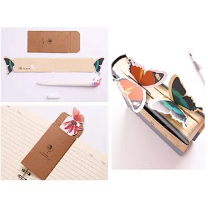 custom fancy handmade printing cute art 3d vintage cartoon logo characters design page corner folds paper clip bookmark gift