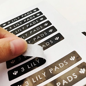 Custom waterproof PVC sticker kraft packaging die cut into removable label stickers