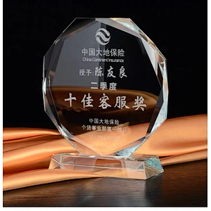 Custom Quality 3D Engrave Round Blank glass K9 Crystal Trophy/Award/Plaque/Trophy