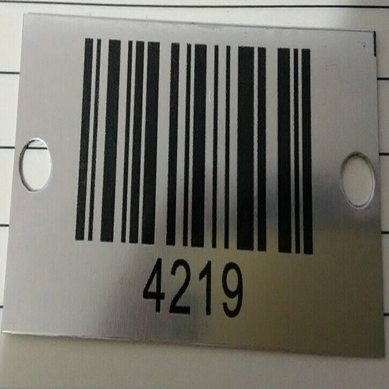 custom 3d printing sticker qr/bar/upc codes logo metal label