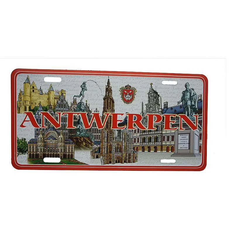 Customized country flag 3d auto body country flag  metal car stickers / labels / plates
