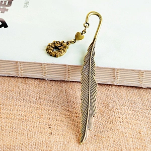 Wholesale custom metal engraved etched brass bookmarks