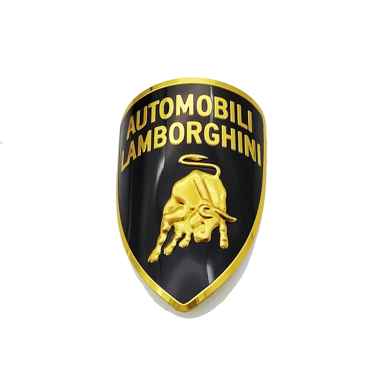 custom high quality emboss bike label metal logo sticker