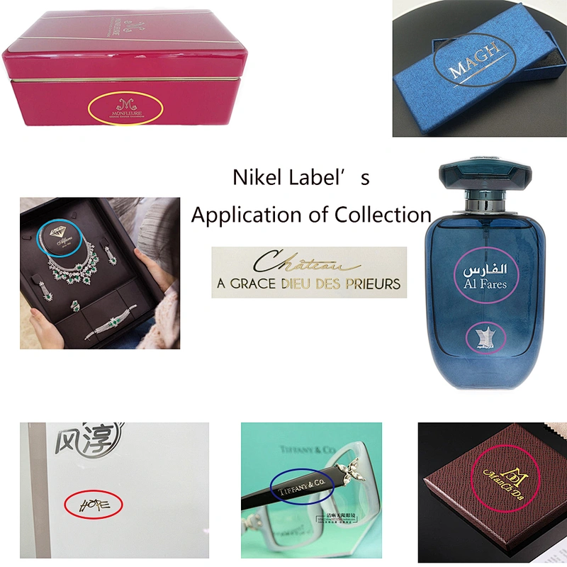 custom printing clear electroforming metal brand logo nickel stickers for watch dials