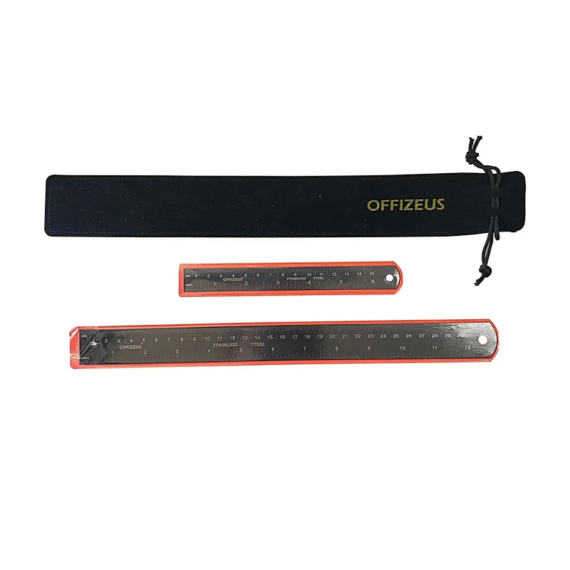 12inch /6inch 30cm/15cm Straight laser etched black Stainless steel/aluminum metal ruler